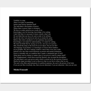 Michel Foucault Quotes Posters and Art